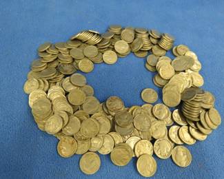 Lot 200. 250 Buffalo Nickels from the 1930s