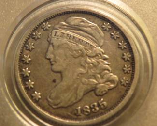 Lot 148. 1835 variety 2 modified design Capped Bust Dime