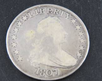 Lot 306. 1807 Heraldic Eagle Reverse Half Dollar