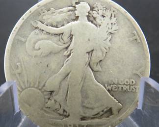 Lot 284. 1917 D Walking Liberty Half Dollar with reverse mintmark