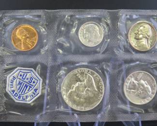Lot 166. 1958 U.S. Mint Proof Set with 90% silver Dime, Quarter, and Half Dollar coins
