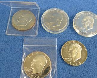 Lot 221. Five 1974 S Proof Eisenhower Dollar coins