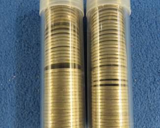 Lot 240. Two tubes of 20 each mixed 1906 and 1911 Liberty Nickels