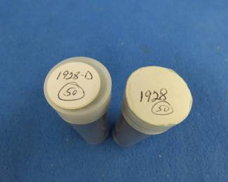 Lot 176. Fifty 1928 and fifty1928 D Lincoln Wheat Cents