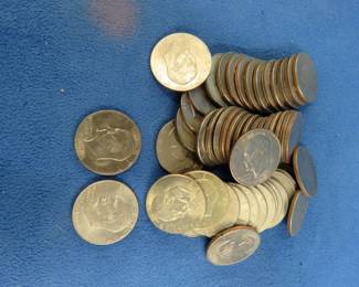 Lot 226. Fifty 1970 - 1978 P & D Eisenhower Dollar coins
