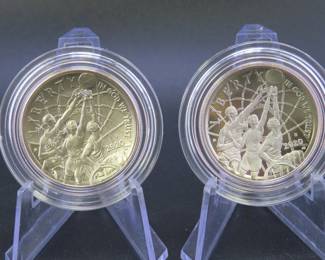 Lot 164. Two 2020 commemorative Basketball Hall of Fame Half Dollar coins