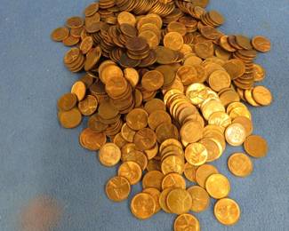 Lot 173. 500 Lincoln cents from the 1940s and 1950s