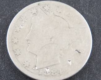 Lot 314. 1884 Liberty V Nickel