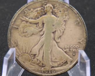 Lot 196. 1916 D Walking Liberty Half Dollar