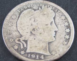 Lot 313. 1914 S Barber Quarter
