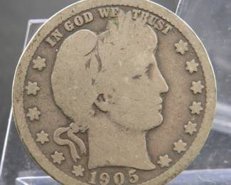 Lot 282. 1905 Barber Quarter