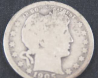 Lot 312. 1905 O Barber Quarter