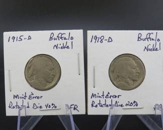 Lot 278. 1915 D and 1918 D Buffalo Nickels