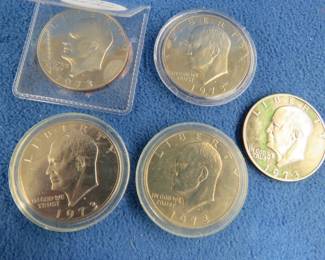 Lot 224. Five 1973 S Proof Eisenhower clad $1 coins