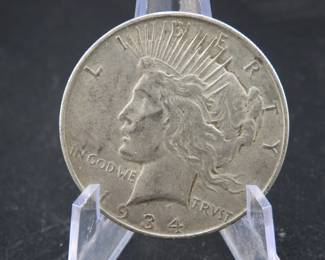Lot 94. 1934 D Peace Silver Dollar