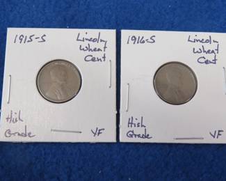 Lot 326. 1915 S and 1916 S Lincoln Wheat Cents