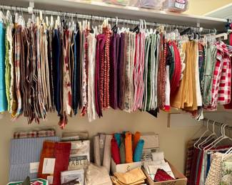 There are hundreds of placemats, table clothes and cloth napkins!