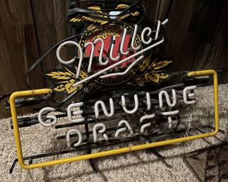 Miller Genuine Draft Neon Sign (Workable Condition)