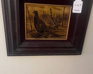 Hand painted reverse glass painting