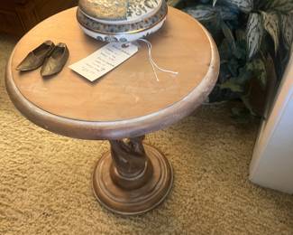 Carved barley twist table