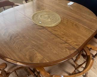 Maple dining table and chairs