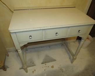 Vanity with pop-up mirror