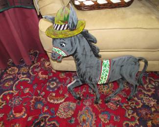 Painted VTG wood donkey