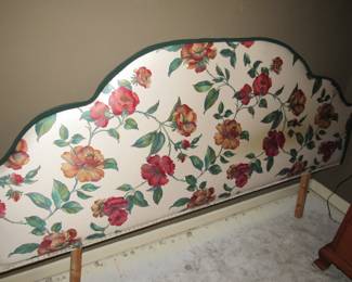 Floral padded headboard