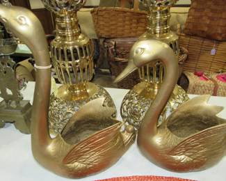 Brass swans