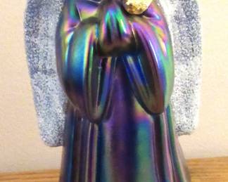 Fenton carnival glass angel