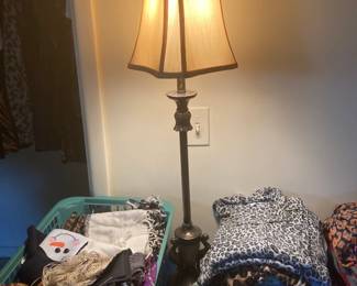 Women's Clothing Galore! Many New with Tags. Scarves & Pajamas. Candlestick Lamp!
