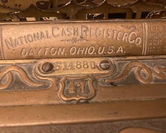 National Cash Register S14880 Late 19th Century early 1910s. Ornate Brass. HEAVY -- You'll ne