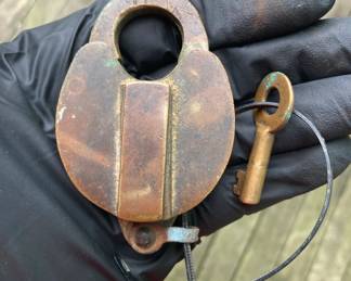 Railroad Brass Lock with Key