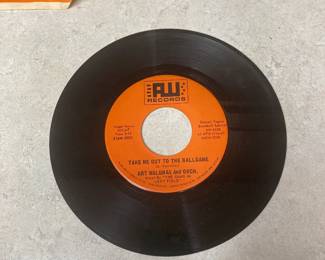 Detroit Tigers 45rpm "Take Me Out To The Ball Game" Art Walunas & Orchestra -- Rare Find!