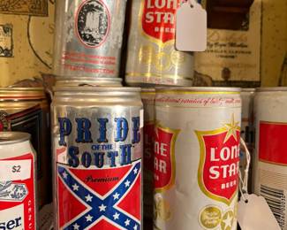 Assorted Collectable Beer Cans: Lone Star, Pride of the South, Coors Light, Budweiser and more!