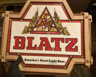 1977 Blatz Sign Heileman Brewing Co.