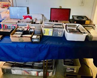 Assorted VHS Videos, Cassettes, CDs, Slide Equipment and more!