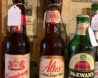 Assortment of Collectable Bottled Beers Full with Original Caps: Kingsbury, Altes Golden Lager Beer, McEwan's Scotch Ale and much more!