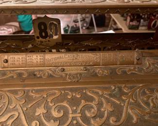 National Cash Register S14880 Late 19th Century early 1910s. Ornate Brass. HEAVY -- You'll ne