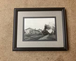 B&W Railway Photo Framed & Matted