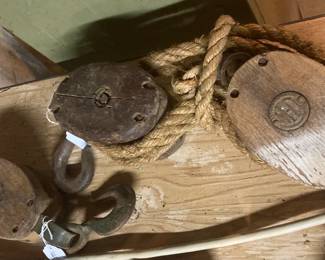 Antique Wood Pulley's