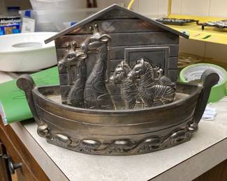 Vintage Gorham Silverplate Noahs Ark Bank