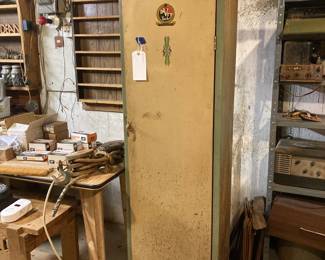 Vintage Tall Metal Locker-Style Cabinet; Workshop Tables, etc.