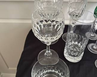 Large set of beautiful crystal glassware