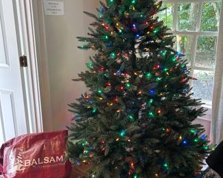 Balsam Hill 6'5" Tree w/Lights, stand and storage bag