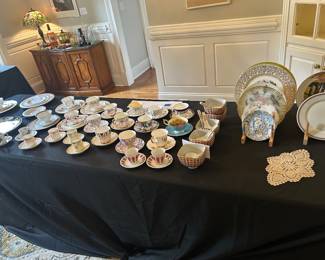 Beautiful cups and saucers and three piece sets