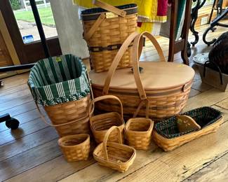 Assortment of Longaberger baskets