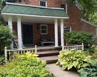 Front porch of country estate