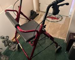 Upgraded walker - four wheels and brakes