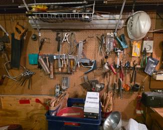 Hand tools, antique handsaws